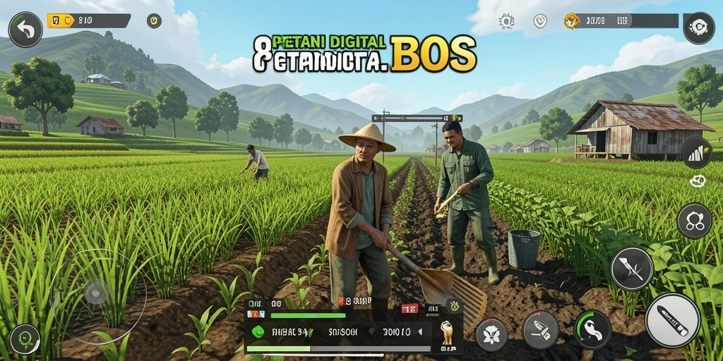 Tampilan gameplay 88BOS menampilkan aktivitas bertani yang seru dan interaktif.