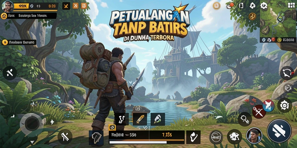 Screenshot gameplay <strong>99ZK</strong> menampilkan petualangan seru di dunia terbuka.