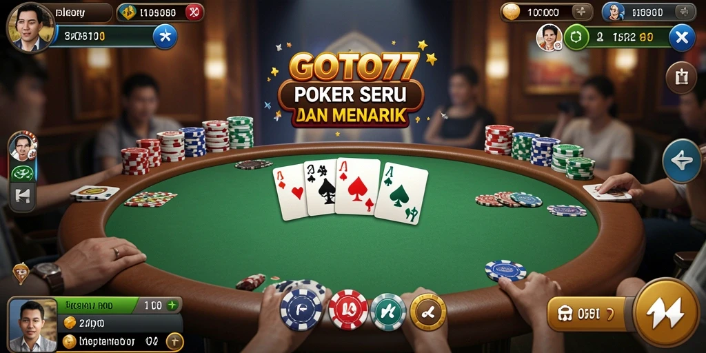 Screenshot GOTO77 menampilkan pemain yang sedang bersaing dalam permainan Poker.