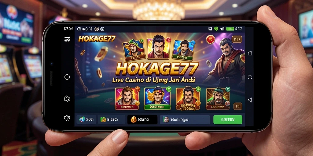 Gameplay HOKAGE77 yang seru dengan dealer langsung dan suasana kasino.
