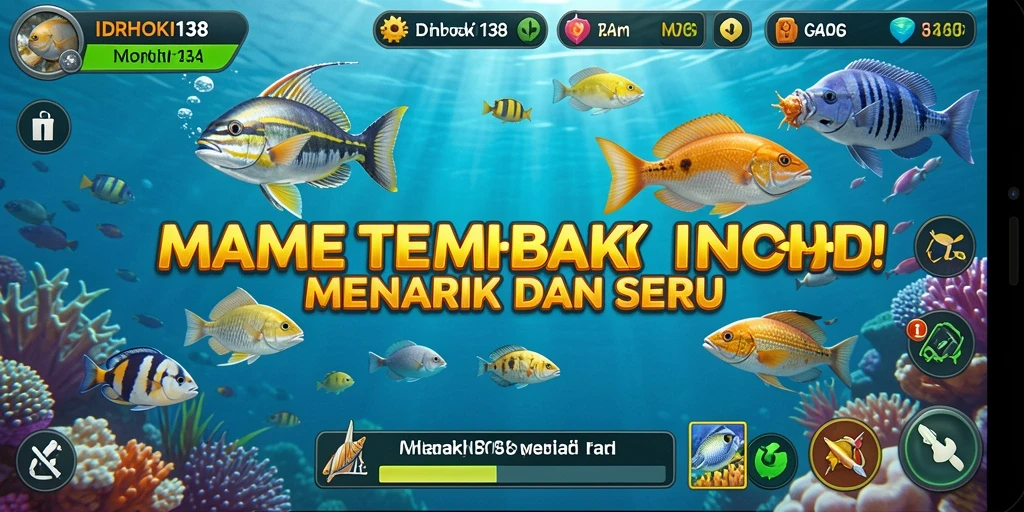 Screenshot IDRHOKI138 menampilkan aksi seru dalam menangkap ikan.