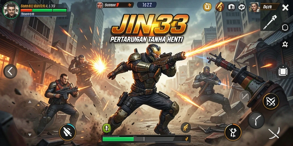 Tangkapan layar dari aksi mendebarkan dalam JIN33.