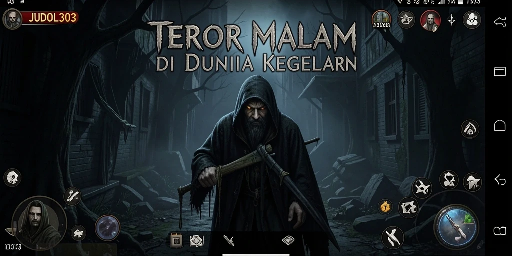 Screenshot JUDOL303 menampilkan momen menegangkan dalam gameplay Horror.
