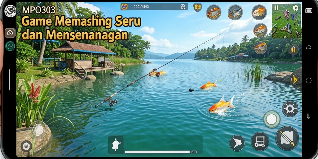Gameplay MPO303 menampilkan aksi memancing yang seru dan mendebarkan.