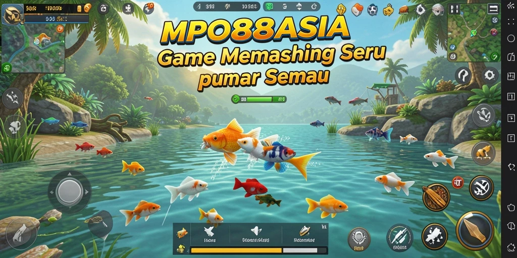 Tampilan gameplay yang menampilkan aksi memancing seru di MPO88ASIA.