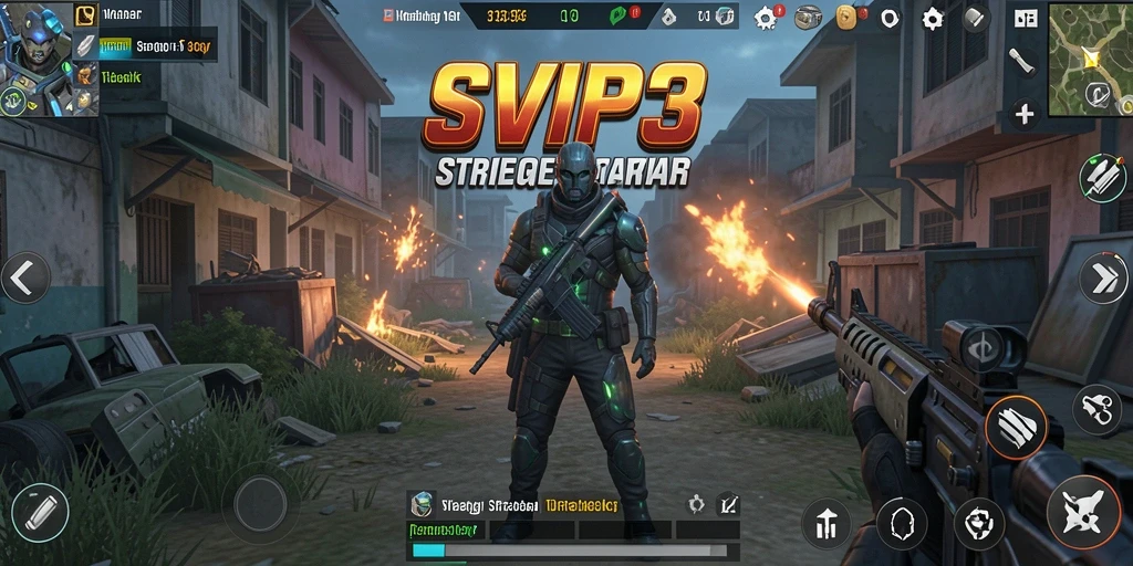 Screenshot gameplay SVIP3 menampilkan aksi strategi yang intens.