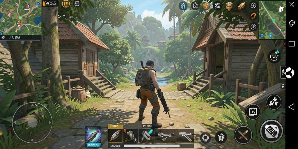 Tampilan gameplay menarik dari VC55 dalam simulasi kehidupan nyata.